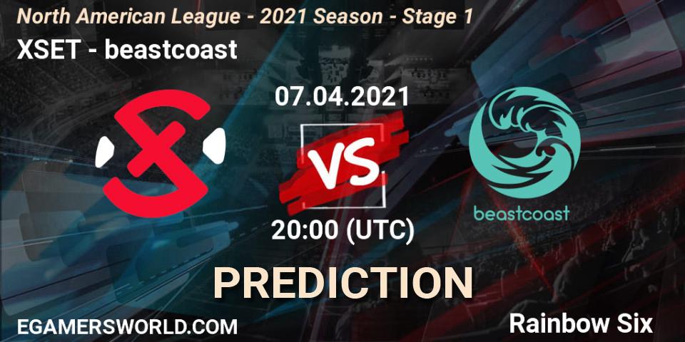 XSET - beastcoast: прогноз. 07.04.2021 at 20:00, Rainbow Six, North American League - 2021 Season - Stage 1