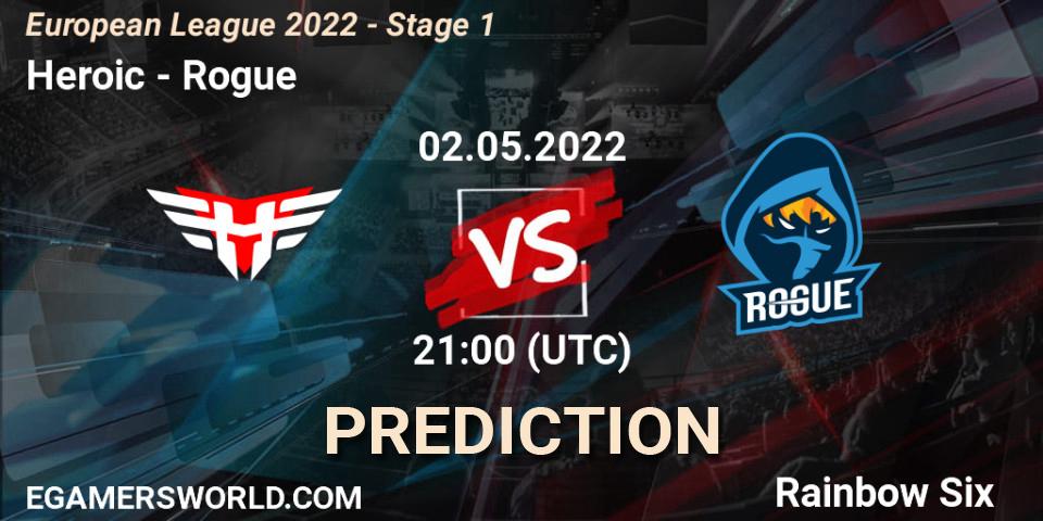 Heroic - Rogue: прогноз. 02.05.22, Rainbow Six, European League 2022 - Stage 1