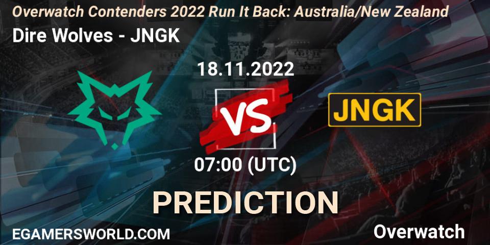 Dire Wolves - JNGK: прогноз. 18.11.2022 at 07:00, Overwatch, Overwatch Contenders 2022 - Australia/New Zealand - November