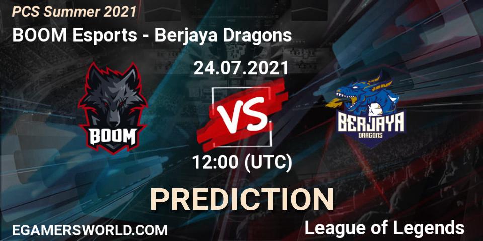 BOOM Esports - Berjaya Dragons: прогноз. 24.07.21, LoL, PCS Summer 2021