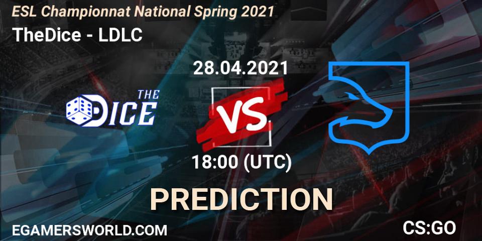 TheDice - LDLC: прогноз. 28.04.2021 at 18:00, Counter-Strike (CS2), ESL Championnat National Spring 2021