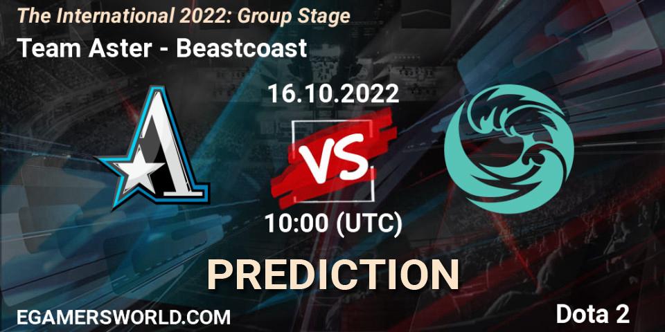 Team Aster - Beastcoast: прогноз. 16.10.2022 at 11:56, Dota 2, The International 2022: Group Stage