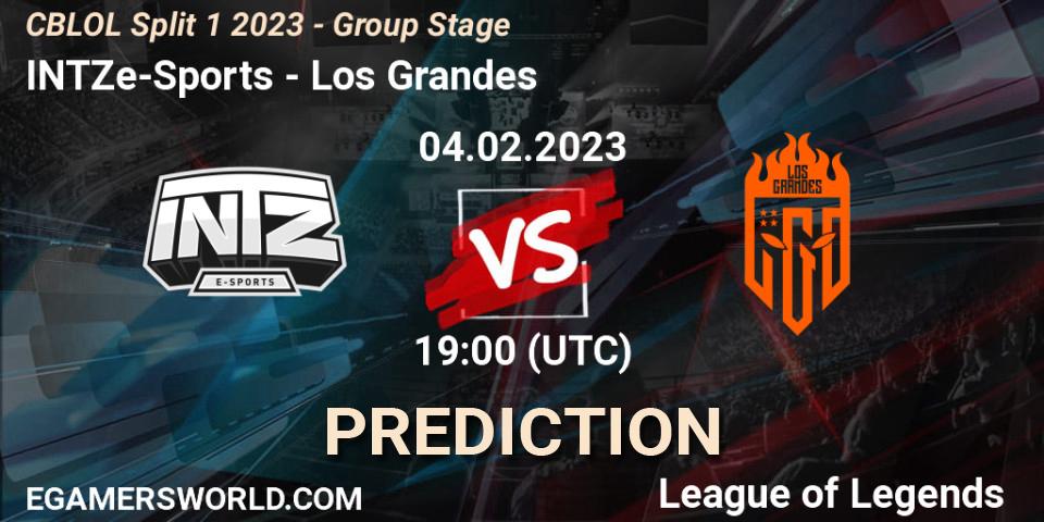 INTZ e-Sports - Los Grandes: прогноз. 04.02.23, LoL, CBLOL Split 1 2023 - Group Stage