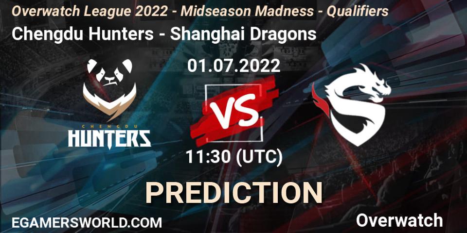 Chengdu Hunters - Shanghai Dragons: прогноз. 08.07.2022 at 11:30, Overwatch, Overwatch League 2022 - Midseason Madness - Qualifiers