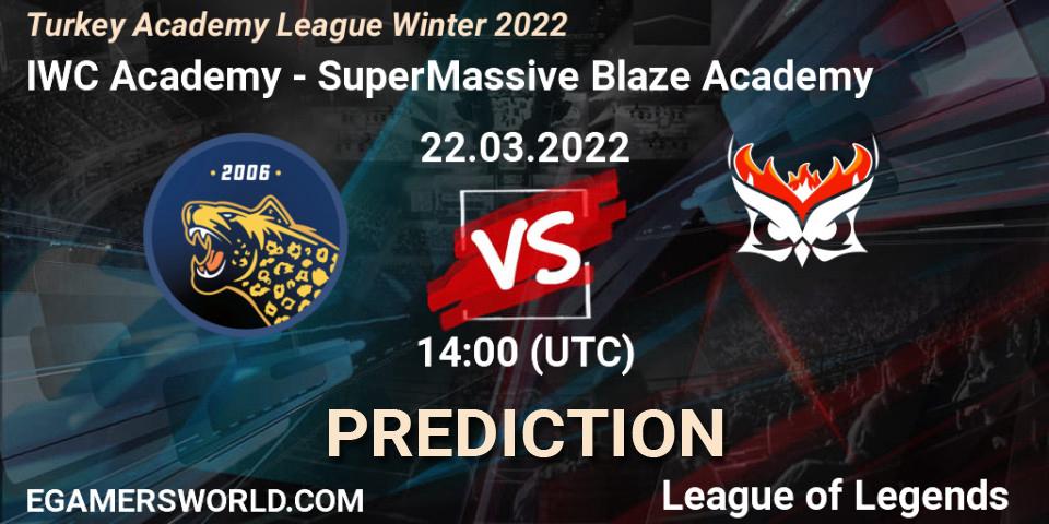 IWC Academy - SuperMassive Blaze Academy: прогноз. 22.03.2022 at 14:00, LoL, Turkey Academy League Winter 2022