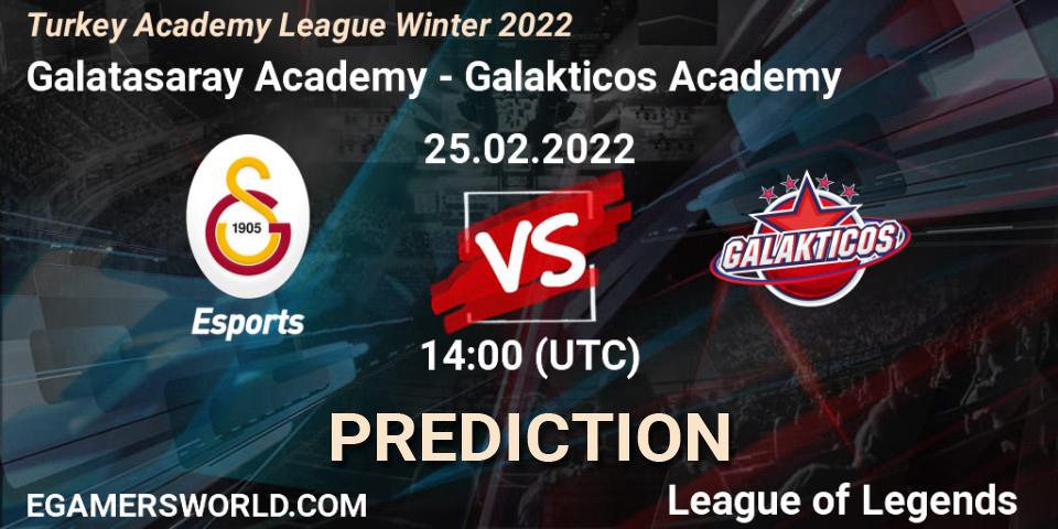 Galatasaray Academy - Galakticos Academy: прогноз. 25.02.2022 at 14:00, LoL, Turkey Academy League Winter 2022