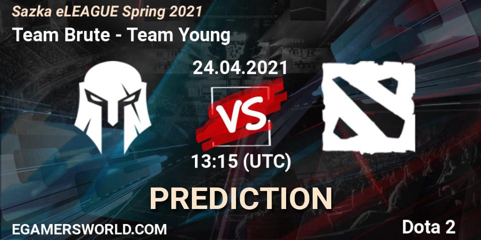 Team Brute - Team Young: прогноз. 24.04.2021 at 13:15, Dota 2, Sazka eLEAGUE Spring 2021