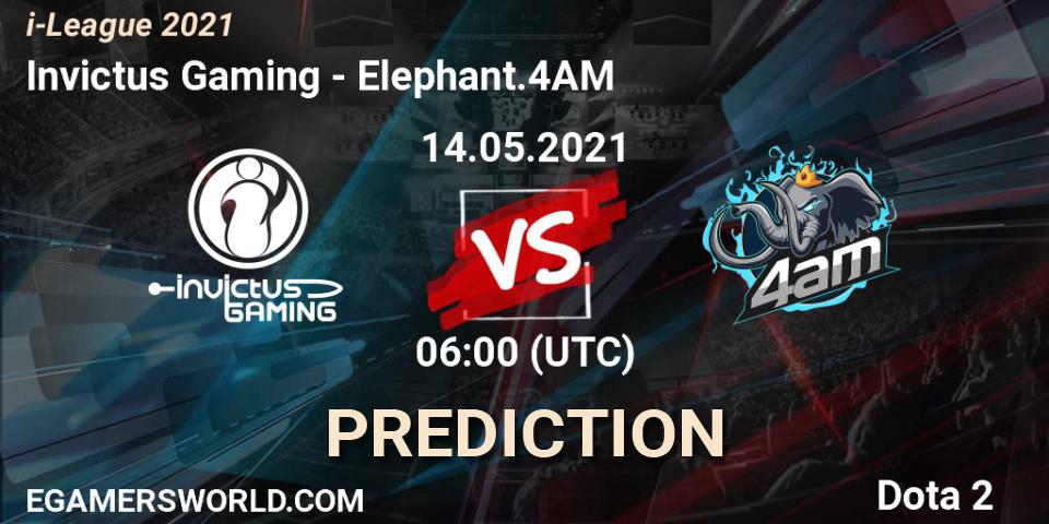 Invictus Gaming - Elephant.4AM: прогноз. 14.05.2021 at 06:07, Dota 2, i-League 2021 Season 1