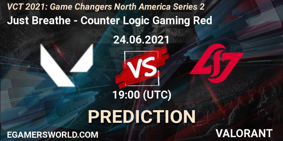Just Breathe - Counter Logic Gaming Red: прогноз. 24.06.2021 at 19:00, VALORANT, VCT 2021: Game Changers North America Series 2