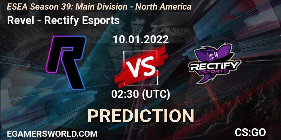 Revel - Rectify Esports: прогноз. 10.01.2022 at 01:00, Counter-Strike (CS2), ESEA Season 39: Main Division - North America