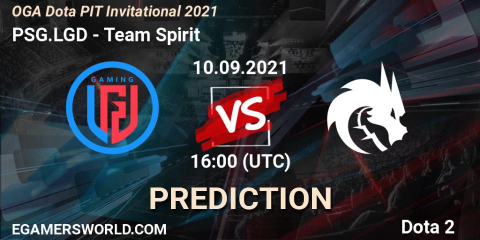 PSG.LGD - Team Spirit: прогноз. 10.09.21, Dota 2, OGA Dota PIT Invitational 2021