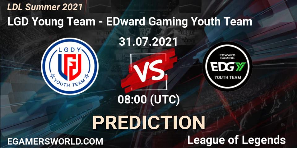 LGD Young Team - EDward Gaming Youth Team: прогноз. 01.08.2021 at 09:40, LoL, LDL Summer 2021