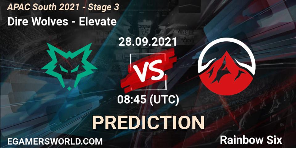 Dire Wolves - Elevate: прогноз. 28.09.2021 at 08:45, Rainbow Six, APAC South 2021 - Stage 3