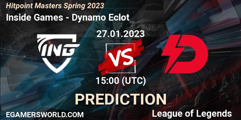 Inside Games - Dynamo Eclot: прогноз. 27.01.2023 at 16:00, LoL, Hitpoint Masters Spring 2023