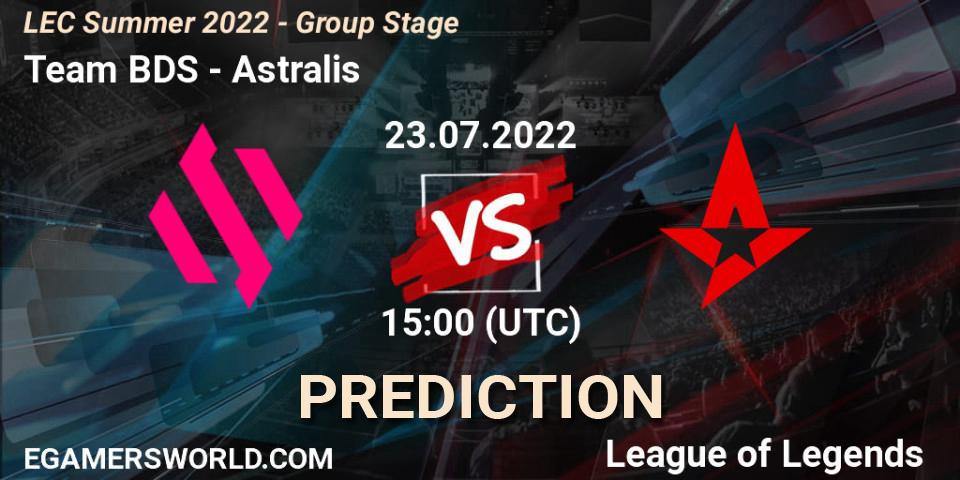 Team BDS - Astralis: прогноз. 23.07.2022 at 15:00, LoL, LEC Summer 2022 - Group Stage