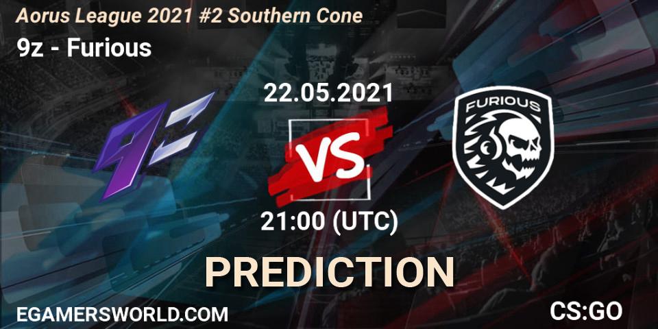 9z - Furious: прогноз. 22.05.2021 at 21:00, Counter-Strike (CS2), Aorus League 2021 #2 Southern Cone
