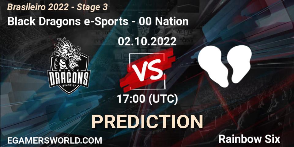 Black Dragons e-Sports - 00 Nation: прогноз. 02.10.2022 at 17:00, Rainbow Six, Brasileirão 2022 - Stage 3