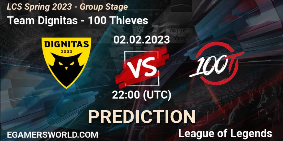 Team Dignitas - 100 Thieves: прогноз. 03.02.2023 at 00:00, LoL, LCS Spring 2023 - Group Stage