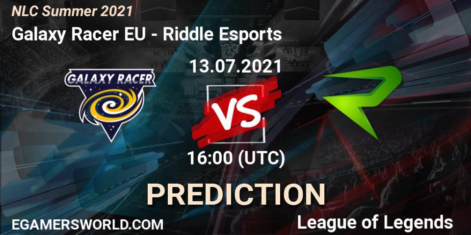 Galaxy Racer EU - Riddle Esports: прогноз. 13.07.2021 at 16:00, LoL, NLC Summer 2021