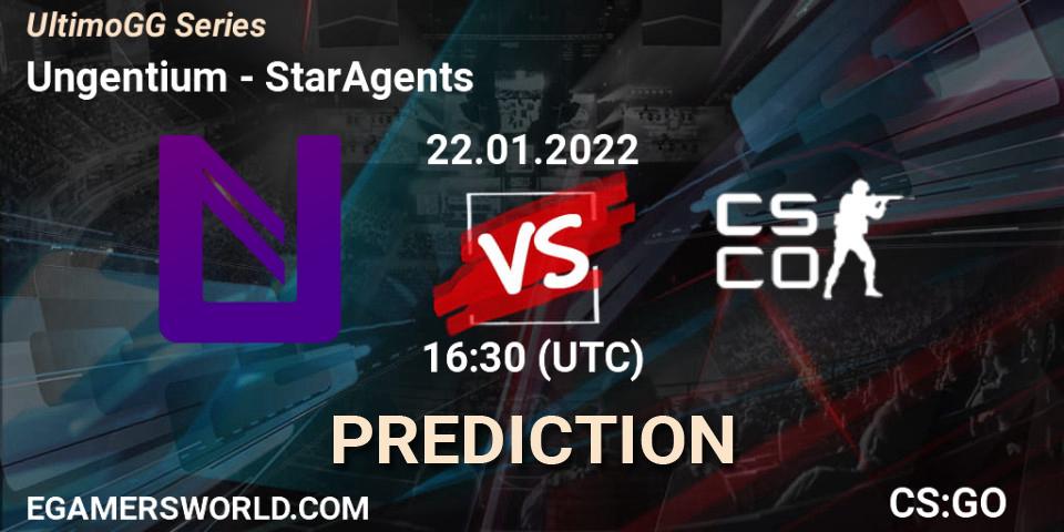 Ungentium - StarAgents: прогноз. 22.01.2022 at 16:30, Counter-Strike (CS2), UltimoGG Series