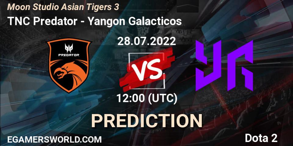 TNC Predator - Yangon Galacticos: прогноз. 28.07.2022 at 12:49, Dota 2, Moon Studio Asian Tigers 3