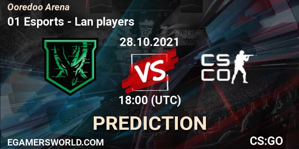 01 Esports - Lan players: прогноз. 28.10.2021 at 17:30, Counter-Strike (CS2), Ooredoo Arena