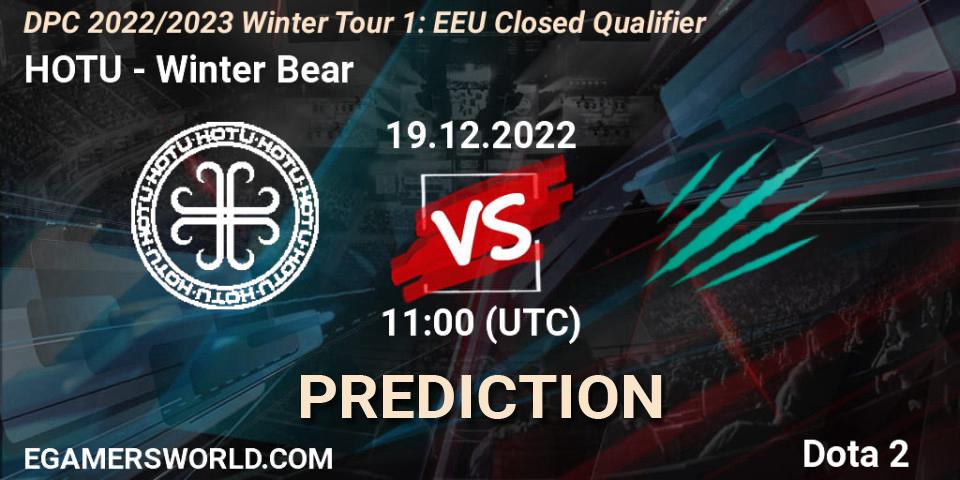 HOTU - Winter Bear: прогноз. 19.12.2022 at 10:09, Dota 2, DPC 2022/2023 Winter Tour 1: EEU Closed Qualifier
