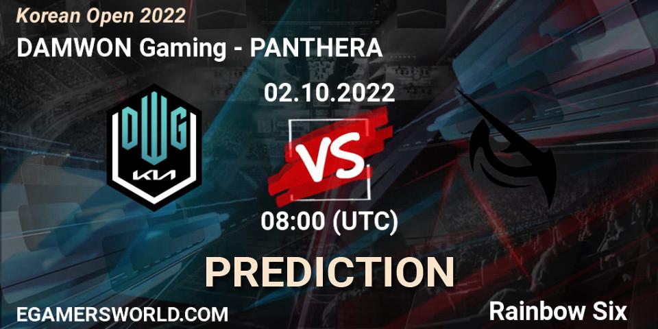 DAMWON Gaming - PANTHERA: прогноз. 02.10.2022 at 08:00, Rainbow Six, Korean Open 2022