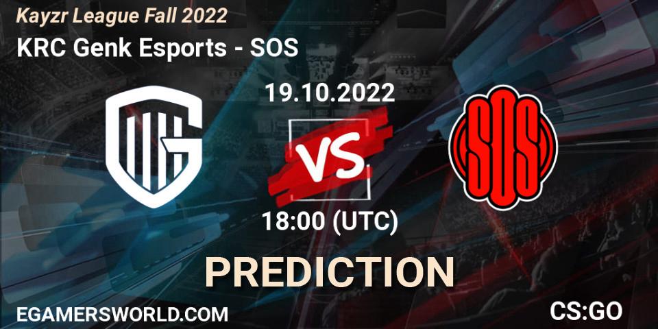 KRC Genk Esports - SOS: прогноз. 19.10.2022 at 18:00, Counter-Strike (CS2), Kayzr League Fall 2022