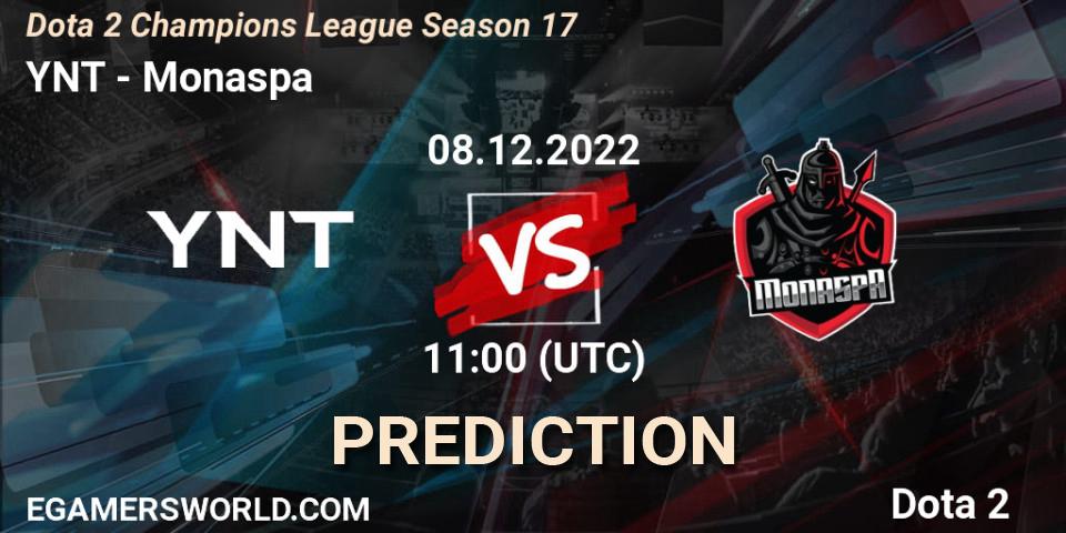 YNT - Monaspa: прогноз. 08.12.22, Dota 2, Dota 2 Champions League Season 17