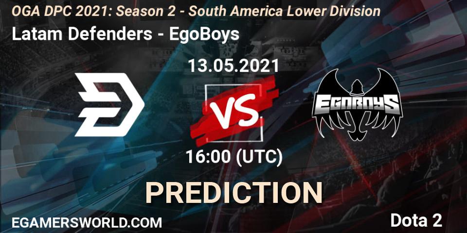 Latam Defenders - EgoBoys: прогноз. 13.05.2021 at 16:01, Dota 2, OGA DPC 2021: Season 2 - South America Lower Division 