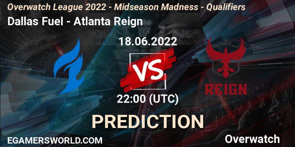 Dallas Fuel - Atlanta Reign: прогноз. 18.06.22, Overwatch, Overwatch League 2022 - Midseason Madness - Qualifiers