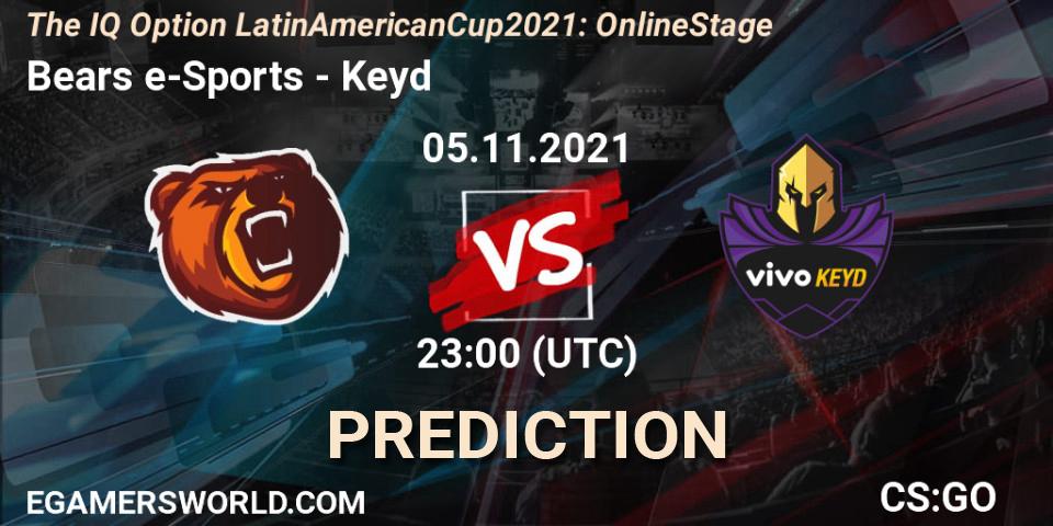 Bears e-Sports - Keyd: прогноз. 05.11.2021 at 23:00, Counter-Strike (CS2), The IQ Option Latin American Cup 2021: Online Stage
