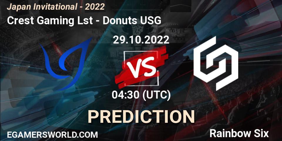Crest Gaming Lst - Donuts USG: прогноз. 29.10.2022 at 04:30, Rainbow Six, Japan Invitational - 2022