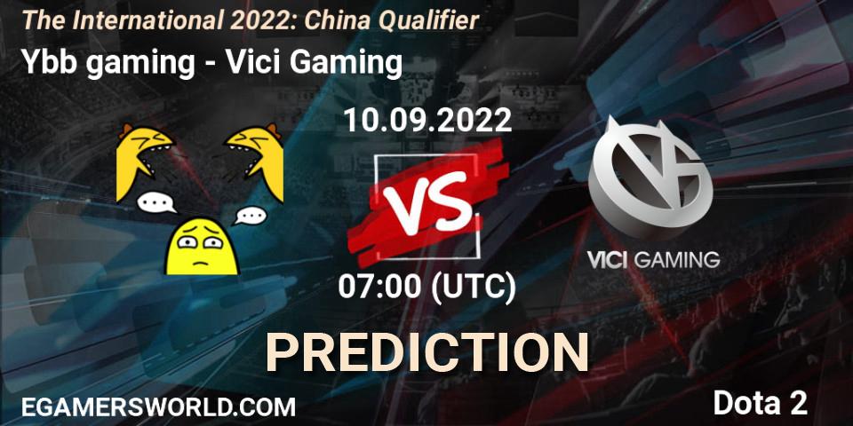 Ybb gaming - Vici Gaming: прогноз. 10.09.2022 at 05:32, Dota 2, The International 2022: China Qualifier