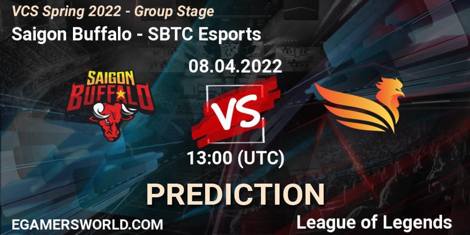 Saigon Buffalo - SBTC Esports: прогноз. 07.04.2022 at 13:00, LoL, VCS Spring 2022 - Group Stage 