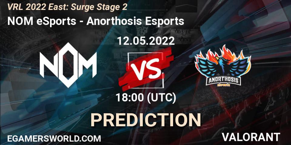 NOM eSports - Anorthosis Esports: прогноз. 12.05.2022 at 18:45, VALORANT, VRL 2022 East: Surge Stage 2
