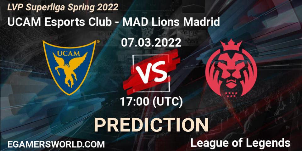 UCAM Esports Club - MAD Lions Madrid: прогноз. 07.03.2022 at 17:00, LoL, LVP Superliga Spring 2022