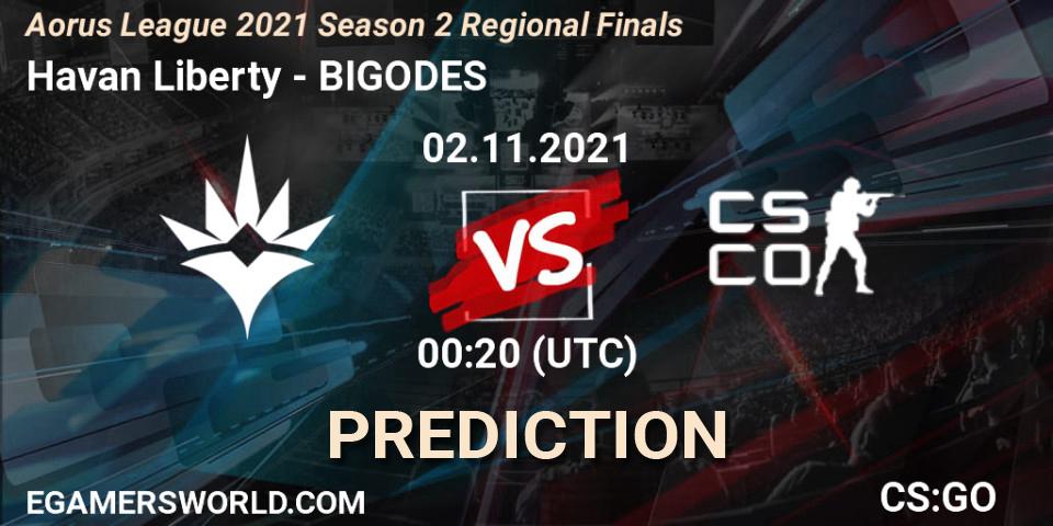 Havan Liberty - BIGODES: прогноз. 02.11.2021 at 00:10, Counter-Strike (CS2), Aorus League 2021 Season 2 Regional Finals