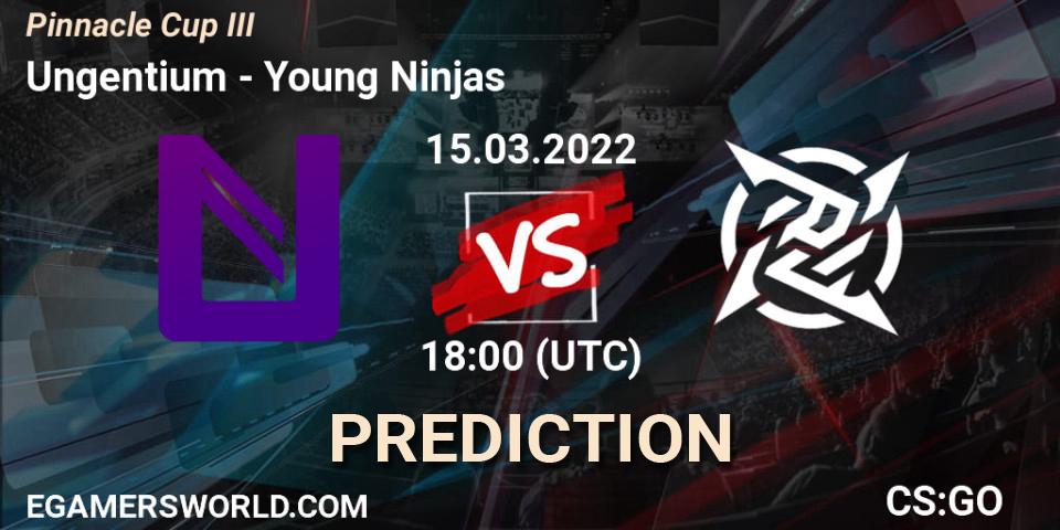 Ungentium - Young Ninjas: прогноз. 15.03.22, CS2 (CS:GO), Pinnacle Cup #3