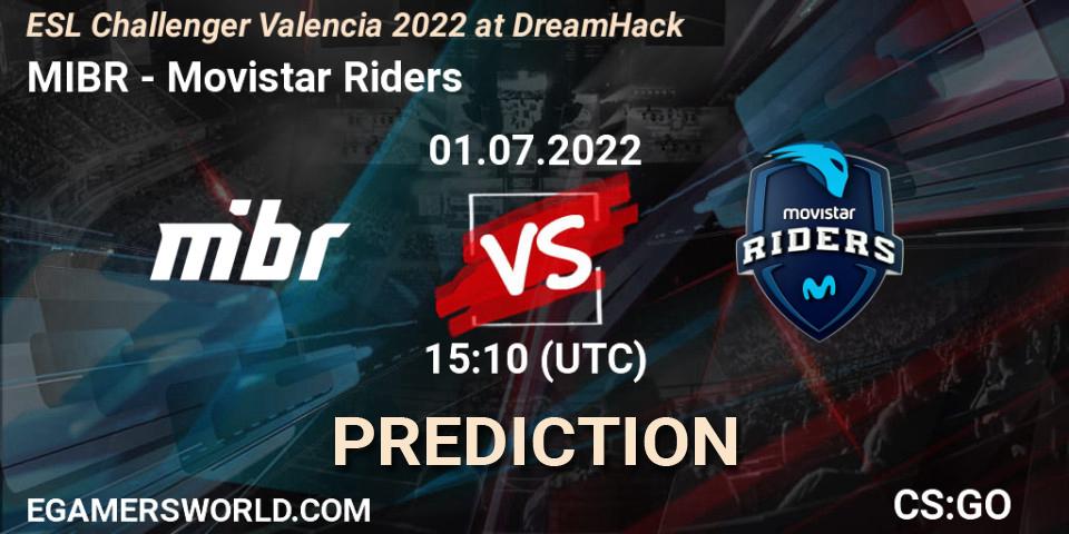 MIBR - Movistar Riders: прогноз. 01.07.2022 at 15:25, Counter-Strike (CS2), ESL Challenger Valencia 2022 at DreamHack