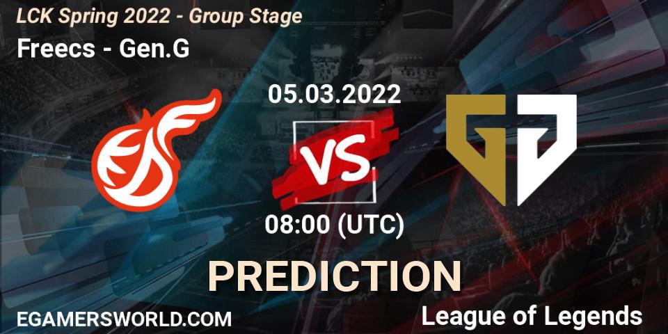Freecs - Gen.G: прогноз. 05.03.2022 at 08:00, LoL, LCK Spring 2022 - Group Stage