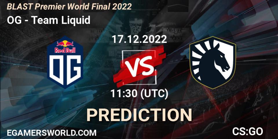 OG - Team Liquid: прогноз. 17.12.22, CS2 (CS:GO), BLAST Premier World Final 2022