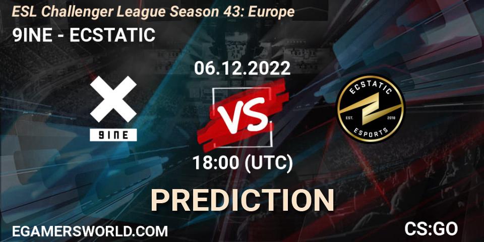 9INE - ECSTATIC: прогноз. 06.12.22, CS2 (CS:GO), ESL Challenger League Season 43: Europe