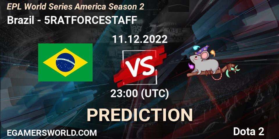 Brazil - 5RATFORCESTAFF: прогноз. 12.12.22, Dota 2, EPL World Series America Season 2