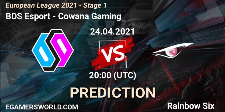 BDS Esport - Cowana Gaming: прогноз. 24.04.2021 at 19:00, Rainbow Six, European League 2021 - Stage 1