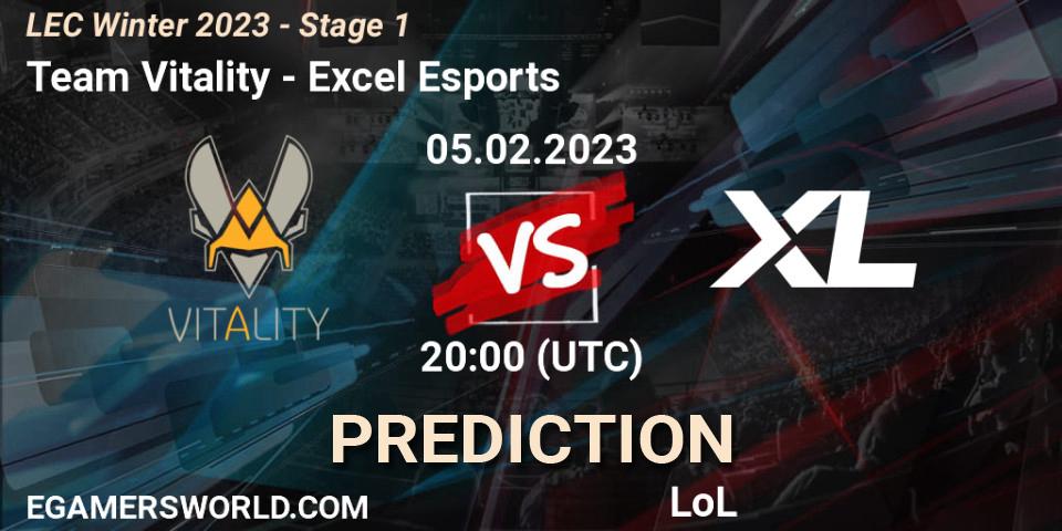 Team Vitality - Excel Esports: прогноз. 06.02.23, LoL, LEC Winter 2023 - Stage 1