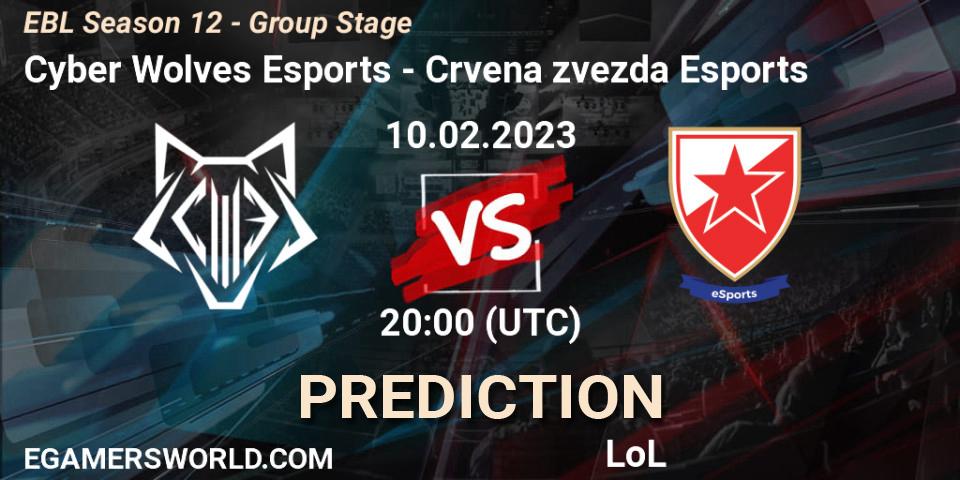 Cyber Wolves Esports - Crvena zvezda Esports: прогноз. 10.02.23, LoL, EBL Season 12 - Group Stage