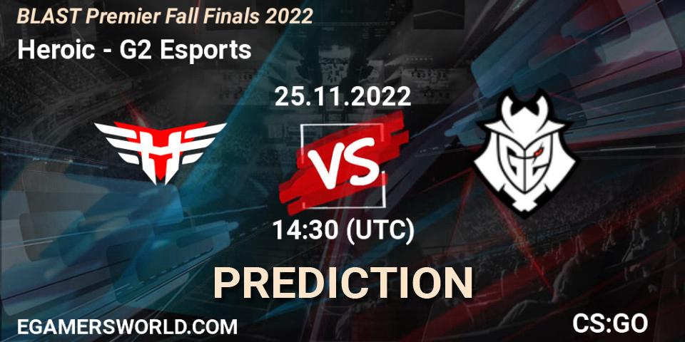 Heroic - G2 Esports: прогноз. 25.11.2022 at 14:35, Counter-Strike (CS2), BLAST Premier Fall Finals 2022