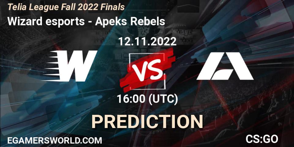 Wizard esports - Apeks Rebels: прогноз. 12.11.2022 at 16:00, Counter-Strike (CS2), Telia League Fall 2022 Finals